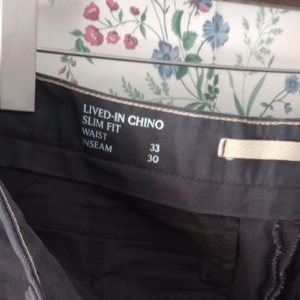 BR Dark Grey Lived-In Chino - Slim Fit - Picture 8 of 9